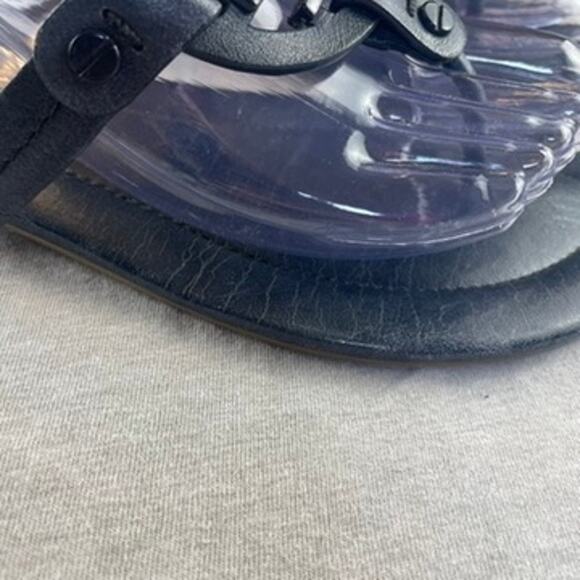 Tory Burch Miller Sandals Shoes Black Patent Leather 9 M - Picture 8 of 13